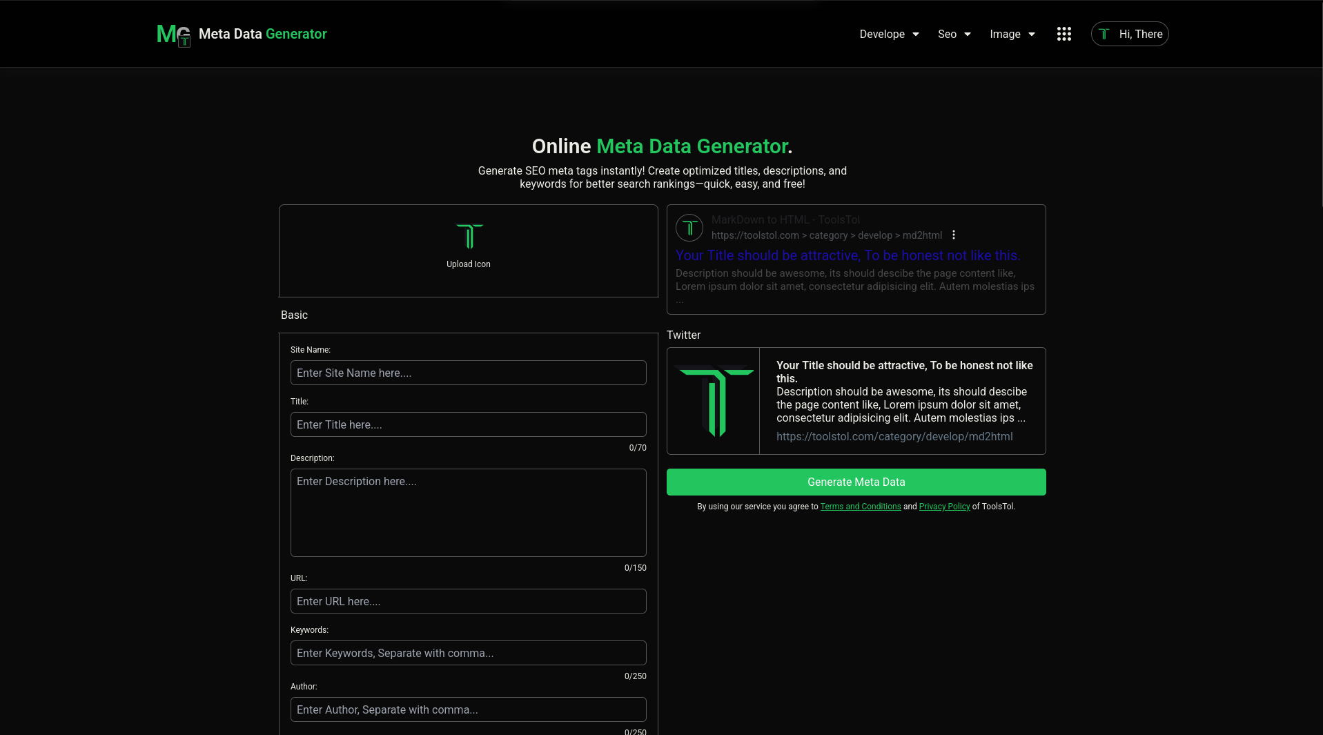 Meta Tags Generator